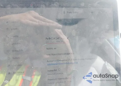 2022 Tesla Model Y Performance Dual Motor All-Wheel Drive из США, поврежденный, VIN 7SAYGDEF8NF494753